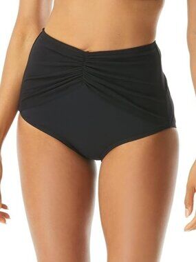 Coco Reef Mesh Diva High Waist Swim Bikini Bottom Black ( L )